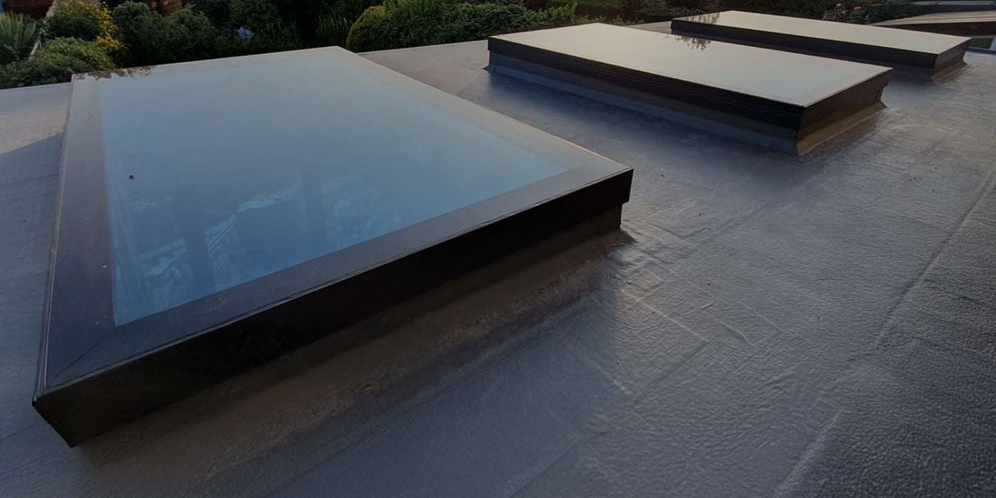 Double glazed flat glass rooflight